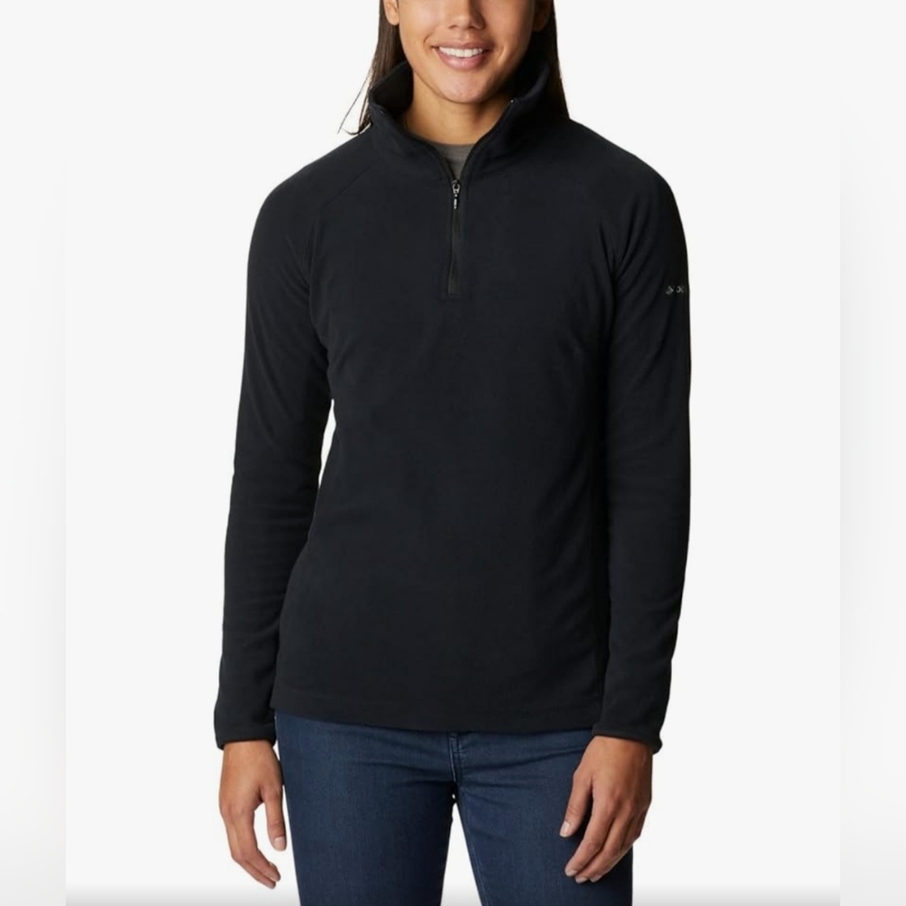 🪻Columbia Women’s Glacial Fleece Black Zip-Up Pullover🪻size:XL